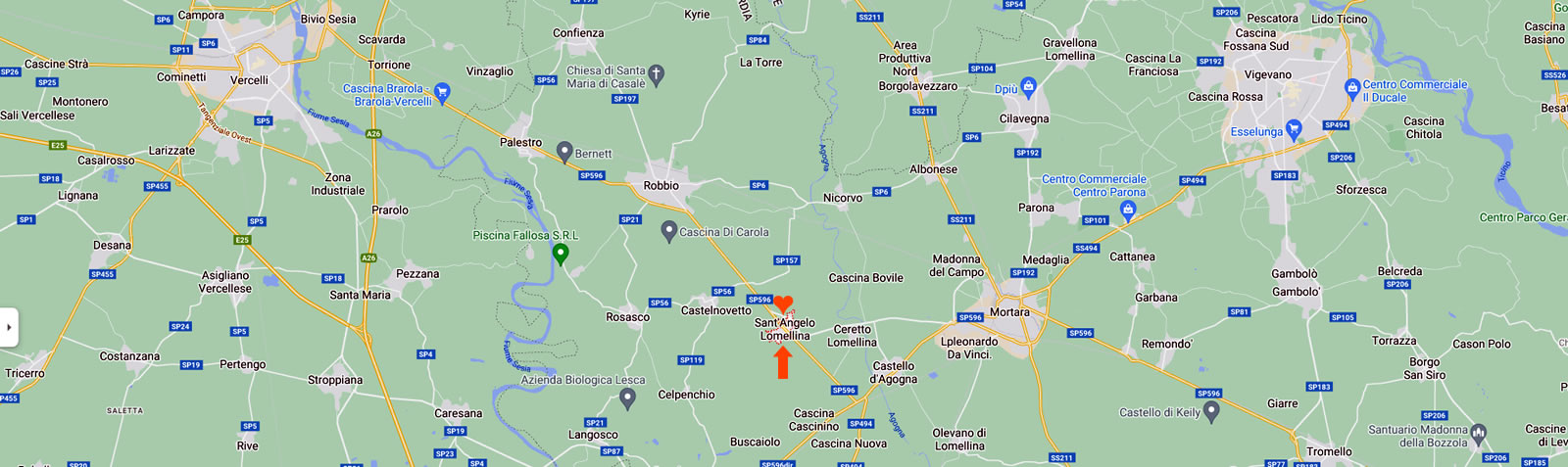 Mappa DEI GINI Via Celpenchio 5 - 27030 Sant'Angelo Lomellina - PV